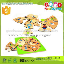 new popular hot sale camber arc puzzle wooden educational puzzle game MDD-1011